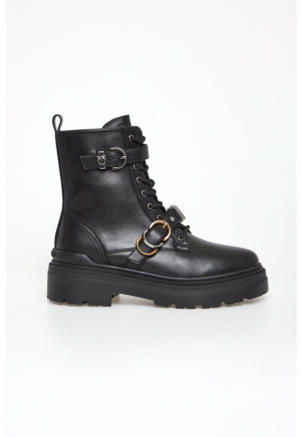 Pinko - Trapery damskie skórzane Mia 19 PINKO. Materiał: skóra