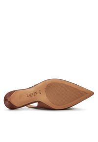Lauren Ralph Lauren - LAUREN RALPH LAUREN Czółenka 802927937002 Brązowy. Kolor: brązowy. Materiał: skóra #4