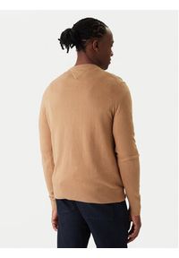 TOMMY HILFIGER - Tommy Hilfiger Sweter MW0MW28046 Beżowy Regular Fit. Kolor: beżowy. Materiał: bawełna #2