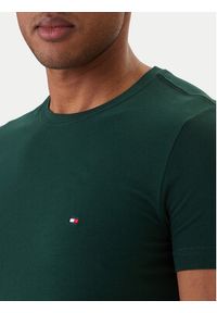 TOMMY HILFIGER - Tommy Hilfiger T-Shirt MW0MW10800 Zielony Slim Fit. Kolor: zielony. Materiał: bawełna #3