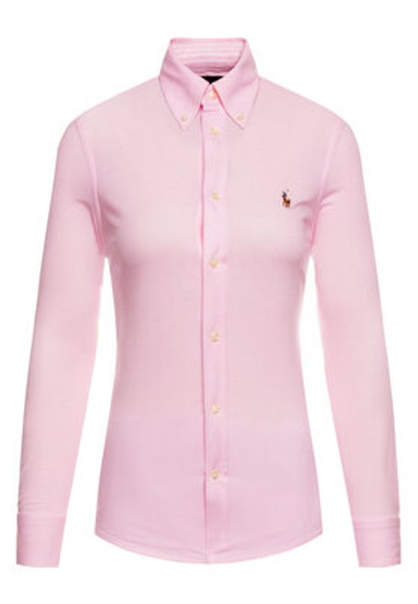 Polo Ralph Lauren Koszula Heidi 211664427002 Różowy Slim Fit. Typ kołnierza: polo. Kolor: różowy. Materiał: bawełna