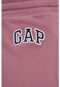 GAP spodnie dresowe bawełniane męskie kolor różowy z aplikacją. Kolor: różowy. Materiał: bawełna, dresówka. Wzór: aplikacja #3