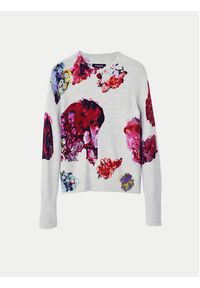 Desigual Sweter Maxflower 24WWJF53 Szary Regular Fit. Kolor: szary. Materiał: syntetyk #5