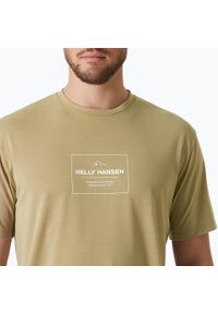 Koszulka męska Helly Hansen Nord Graphic. Kolor: beżowy. Sport: turystyka piesza #2