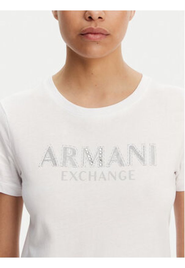 Armani Exchange T-Shirt XW000387 AF10354 U0002 Biały Regular Fit. Kolor: biały. Materiał: bawełna