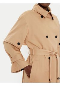 Hugo - HUGO Trencz 50529938 Beżowy Regular Fit. Kolor: beżowy. Materiał: bawełna