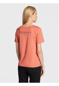 4f - 4F T-Shirt H4Z22-TSD028 Pomarańczowy Regular Fit. Kolor: pomarańczowy. Materiał: bawełna #5