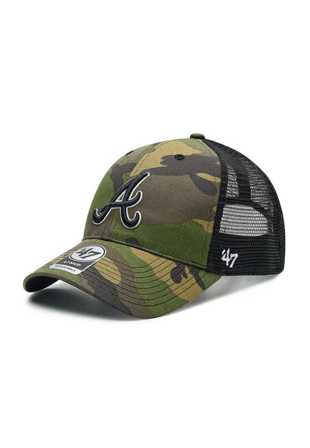47 Brand Czapka z daszkiem MLB Atlanta Braves Branson Trucker B-CBRAN01GWP-CMB Zielony. Kolor: zielony. Materiał: materiał