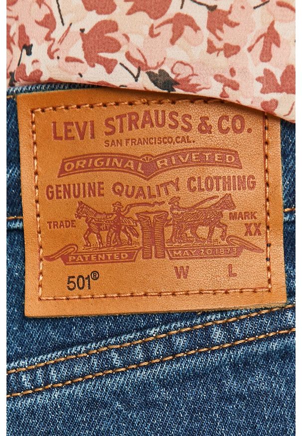 Levi's® - Levi's - Jeansy 501. Okazja: na spotkanie biznesowe. Stan: podwyższony. Kolor: niebieski. Styl: biznesowy