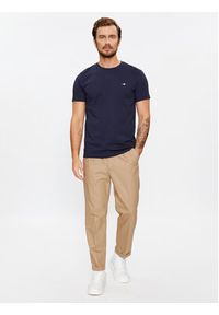 GANT - Gant T-Shirt Shield 2003185 Granatowy Slim Fit. Kolor: niebieski. Materiał: bawełna #3