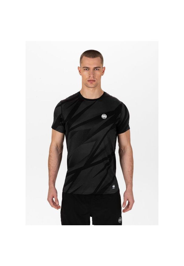 PITBULL - Koszulka męska Pitbull Mesh Performance Pro plus Dot Camo II. Kolor: szary. Materiał: mesh. Sport: fitness