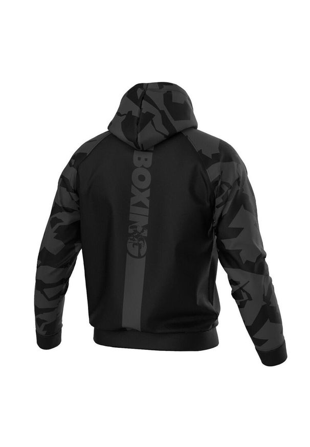 EXTREME HOBBY - Bluza sportowa męska Extreme Hobby BOLD BOXING poliestrowa z Kapturem. Typ kołnierza: kaptur. Kolor: czarny. Materiał: poliester