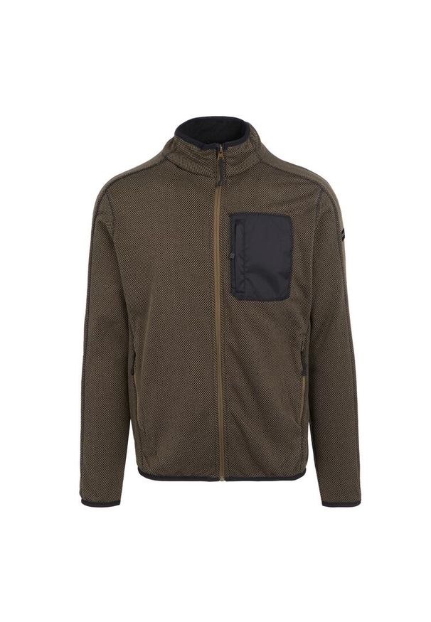 Regatta - Bluza Polarowa Męska Pełen Suwak Kitom. Kolor: beżowy, wielokolorowy, brązowy. Materiał: polar. Sezon: zima. Styl: sportowy. Sport: turystyka piesza