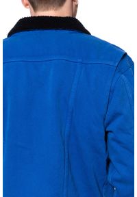 Wrangler - KURTKA ZIMOWA WRANGLER TWILL SHERPA COBALT BLUE W4A7W2B09. Sezon: zima