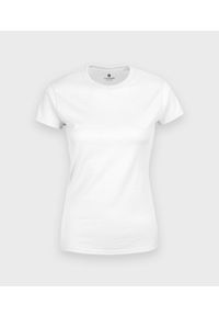 MegaKoszulki - Damska koszulka (bez nadruku, gładka) - biała. Kolor: biały. Materiał: bawełna. Wzór: gładki