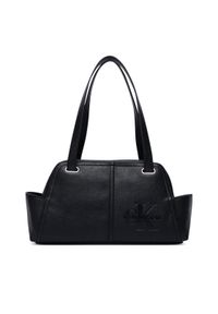 Calvin Klein Torebka Pockets Monologo Shoulder Bag LV04F3688G Czarny. Kolor: czarny. Materiał: skórzane #1