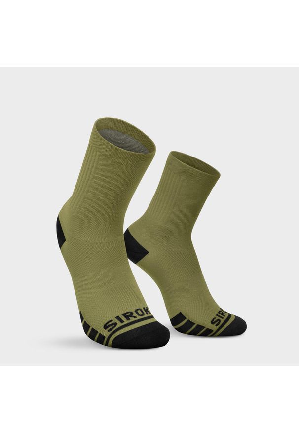 Skarpetki kolarskie Gravel unisex SIROKO GS1. Kolor: wielokolorowy, czarny, brązowy, zielony. Materiał: tkanina. Sport: kolarstwo