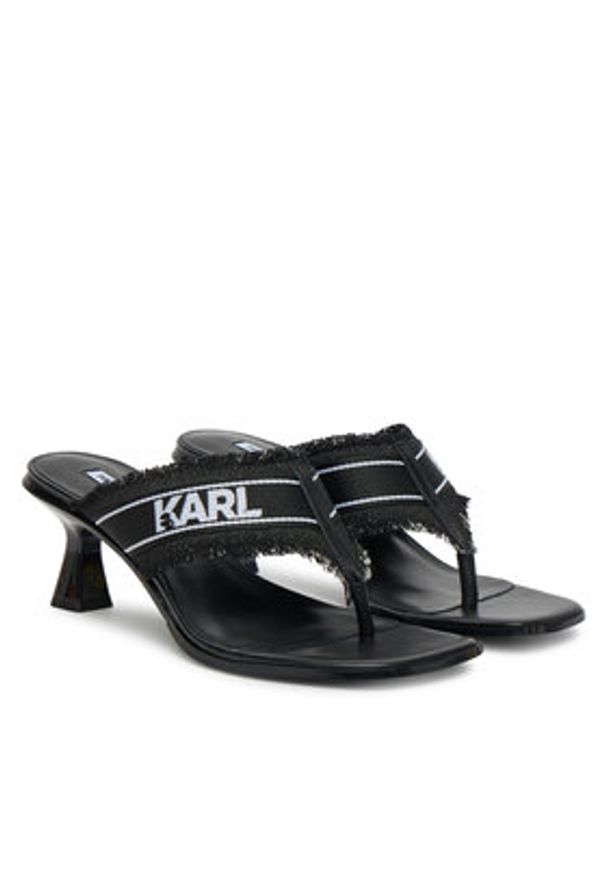 Karl Lagerfeld - KARL LAGERFELD Japonki Panache II KL30104 Czarny. Kolor: czarny. Materiał: materiał