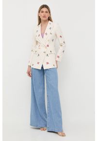 Marella top damski kolor fioletowy. Kolor: fioletowy. Materiał: materiał, dzianina. Długość rękawa: na ramiączkach #3