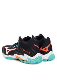 Mizuno Buty halowe Wave Lightning Z8 Mid V1GA2405 Czarny. Kolor: czarny. Materiał: skóra. Model: Mizuno Wave #5