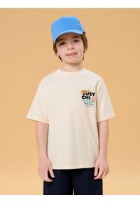 Sinsay - Koszulka - kremowy. Kolor: kremowy #1