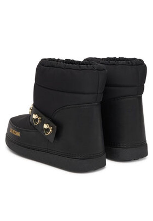 Love Moschino - LOVE MOSCHINO Śniegowce JA24182G1NISD00A Czarny. Kolor: czarny. Materiał: materiał