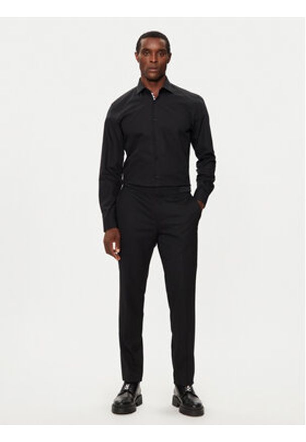 Hugo Koszula Koey 50519729 Czarny Slim Fit. Kolor: czarny. Materiał: bawełna