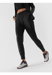 4f - Spodnie treningowe z materiałów z recyklingu damskie. Kolor: czarny. Materiał: materiał. Sport: fitness #2