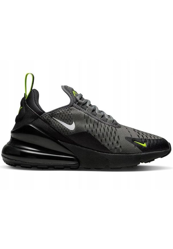 Nike - Buty na co dzień na trening młodzieżowe NIKE AIR MAX 270 dla aktywnych. Okazja: na co dzień. Kolor: szary. Model: Nike Air Max. Sport: fitness