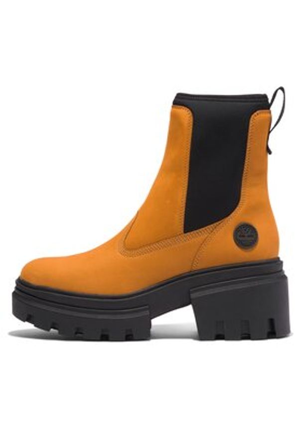 Timberland Botki Everleigh Boot Chelsea TB0A5YF42311 Brązowy. Kolor: brązowy. Materiał: skóra, nubuk