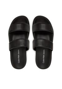 Calvin Klein Jeans Klapki Flat Molded Doublebar Sandal Lth YM0YM01226 Czarny. Kolor: czarny. Materiał: skóra #5