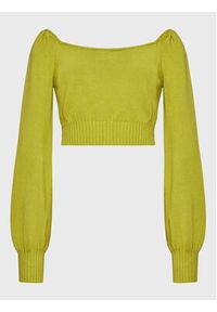 Glamorous Sweter CA0323 Zielony Cropped Fit. Kolor: zielony. Materiał: bawełna #4