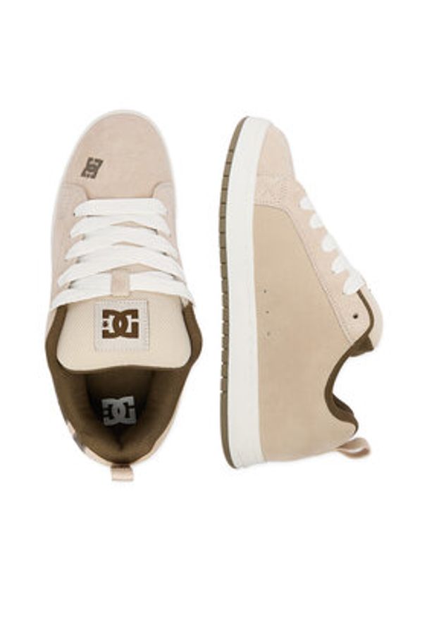 DC Shoes Sneakersy CEOWB-V5-10116M Beżowy. Kolor: beżowy. Materiał: skóra, zamsz