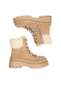 DeeZee Trzewiki QUEENIE SWS6151-03 Beżowy. Kolor: beżowy. Materiał: materiał #5