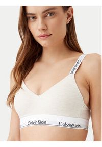 Calvin Klein Underwear Biustonosz bezfiszbinowy 000QF7059E Beżowy. Kolor: beżowy. Materiał: bawełna