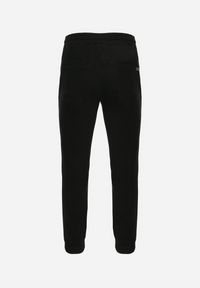 Born2be - Czarne Jeansy Joggery ze Ściągaczami i Sznurkiem w Pasie Winara. Okazja: na co dzień. Kolor: czarny. Styl: casual #3