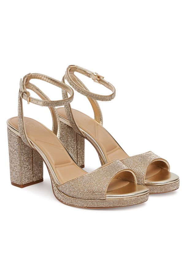 Aldo Sandały Alluring 13918860 Złoty. Kolor: złoty. Materiał: skóra