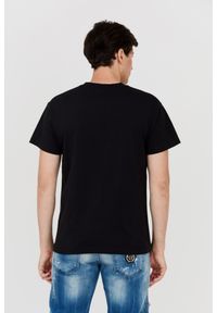 Amiri - AMIRI T-shirt męski czarny z dużym białym logo, Rozmiar XL. Kolor: czarny