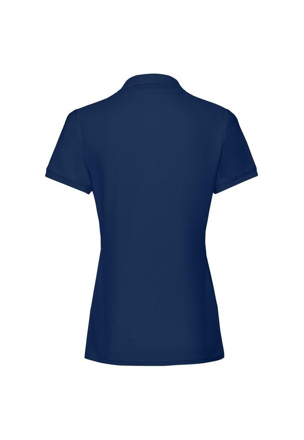 FRUIT OF THE LOOM - Damska Koszulka Polo Premium. Typ kołnierza: polo. Kolor: niebieski