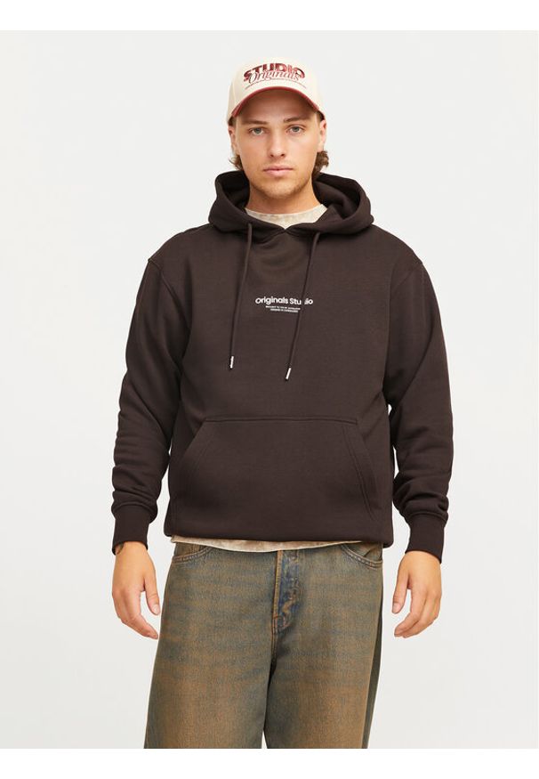 Jack & Jones Bluza Vesterbro 12241687 Brązowy Relaxed Fit. Kolor: brązowy. Materiał: syntetyk, bawełna