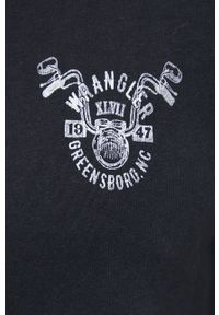 Wrangler Bluza bawełniana męska kolor czarny z kapturem z nadrukiem. Typ kołnierza: kaptur. Kolor: czarny. Materiał: bawełna. Wzór: nadruk #5
