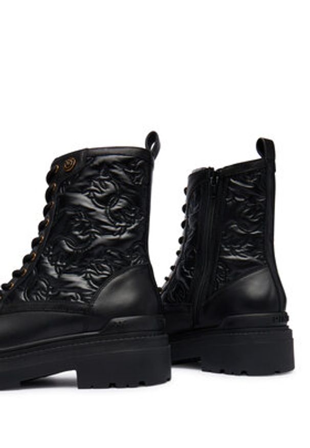 Pinko - PINKO Trzewiki Mia 25 SD0401T047 Czarny. Kolor: czarny. Materiał: skóra