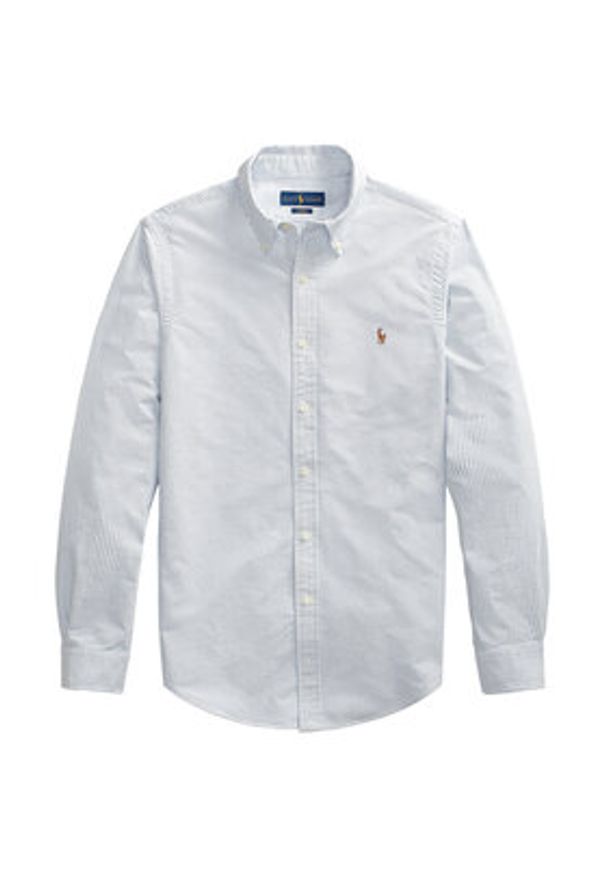 Polo Ralph Lauren Koszula Core Replen 710549084 Niebieski Slim Fit. Typ kołnierza: polo. Kolor: niebieski. Materiał: bawełna