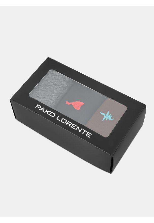 Pako Lorente - PAKO LORENTE - Zestaw skarpet męskich w świąteczne wzory. Materiał: bawełna, poliester, elastan. Wzór: gładki