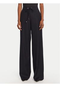 LOLA CASADEMUNT Spodnie materiałowe MF2514001 Granatowy Wide Leg. Kolor: niebieski. Materiał: wiskoza