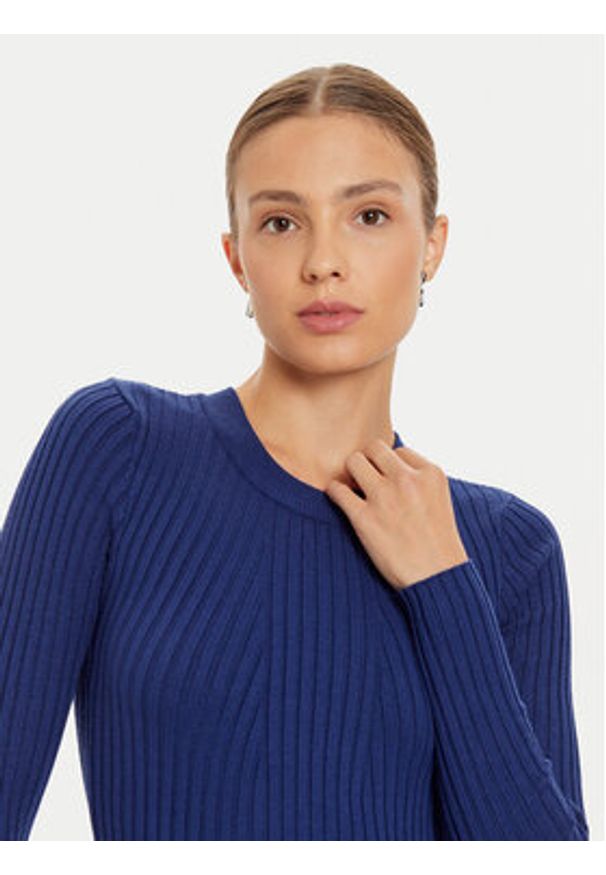 Pieces Sukienka dzianinowa Crista 17115048 Niebieski Slim Fit. Kolor: niebieski. Materiał: syntetyk, wiskoza