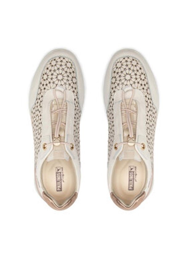 Pikolinos Sneakersy W4R-6584 Écru. Materiał: skóra