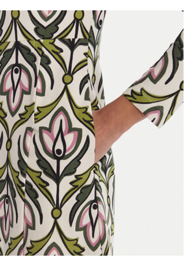 Weekend Max Mara Sukienka codzienna Rampur 2515621031 Zielony Regular Fit. Okazja: na co dzień. Kolor: zielony. Materiał: bawełna, wiskoza. Typ sukienki: proste. Styl: casual