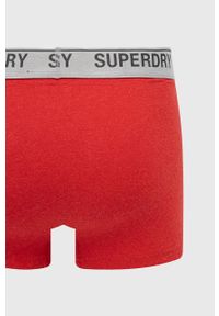 Superdry bokserki (3-pack) męskie kolor bordowy. Kolor: czerwony #4