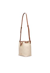 TOMMY HILFIGER - Tommy Hilfiger Torebka Th Monoplay Bucket Le AW0AW18847 Beżowy. Kolor: beżowy. Materiał: skórzane #3